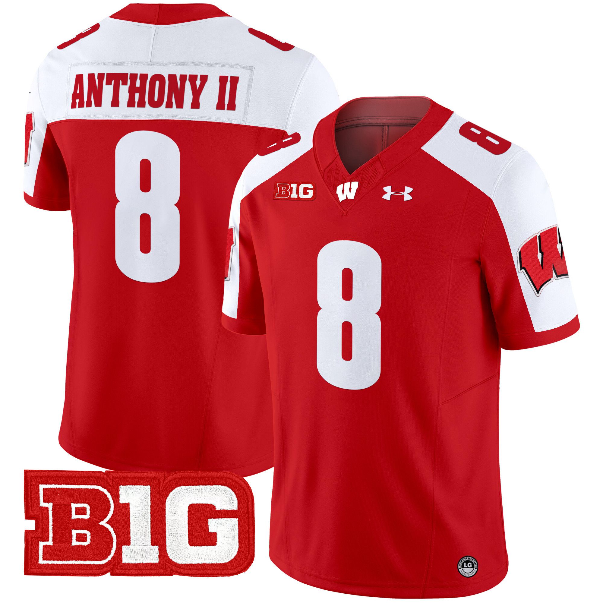 Men Wisconsin Badgers #8 Anthony ii Red 2024 Vapor Limited NCAA Jersey->ncaa teams->NCAA Jersey